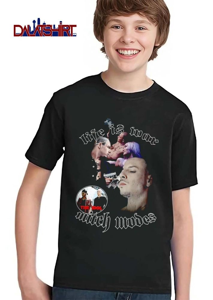 Life Is War The Idol Mitch Modez Bootleg Collage Male Portraits Handgun shirt