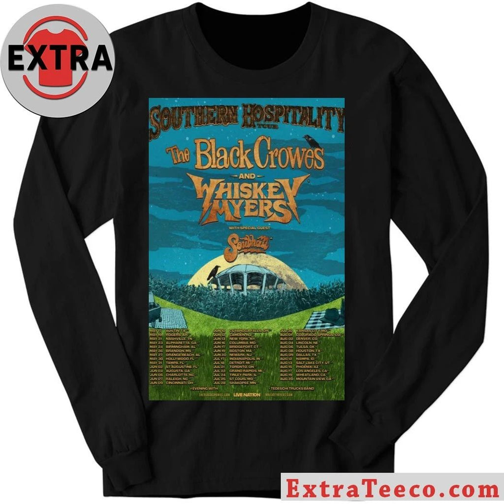 Southern Hospitality Tour The Black Crowes And Whiskey Myers 2026 Poster Shirt