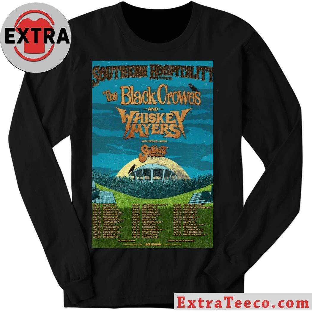 Southern Hospitality Tour The Black Crowes And Whiskey Myers 2026 Poster Shirt