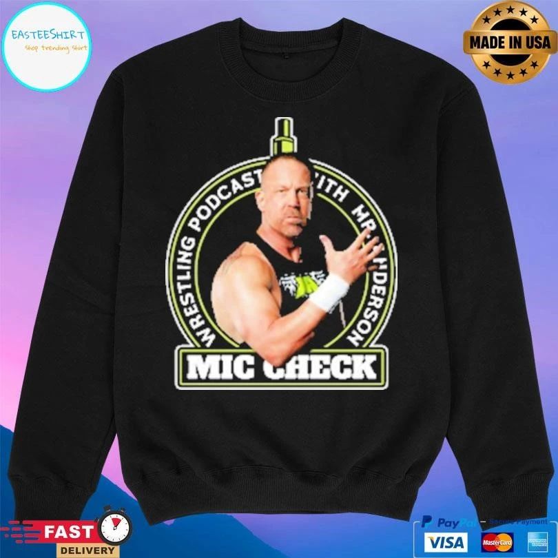 Mic Check Wrestling Podcast With Mr Anderson Logo T-shirts