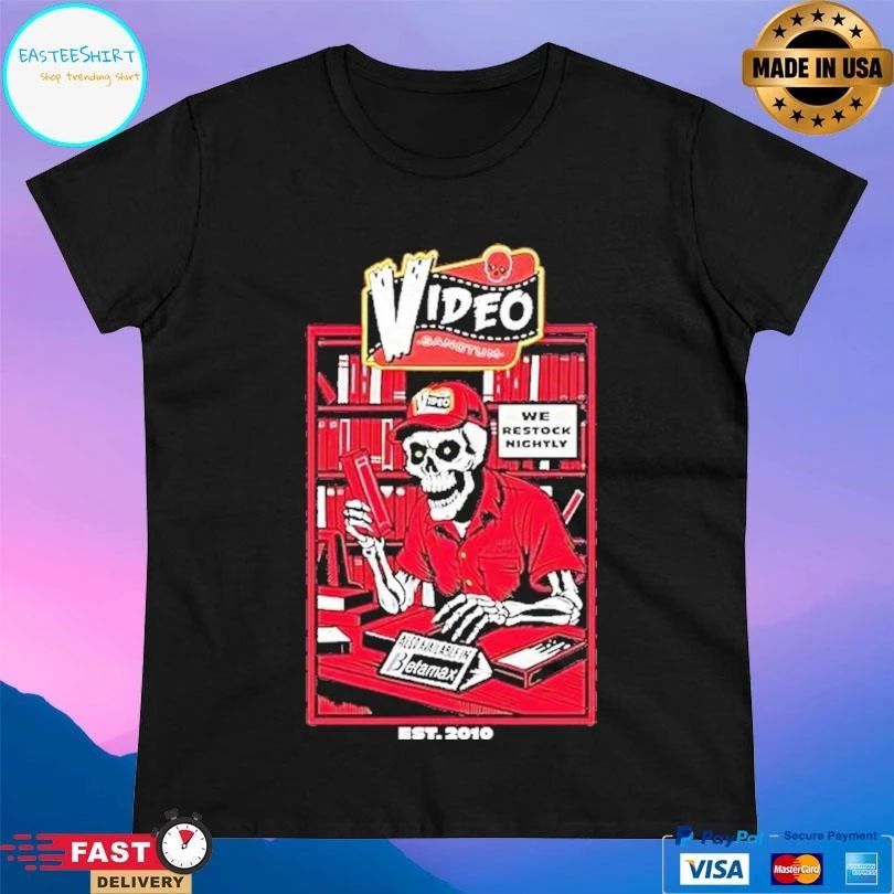 Video Sanctum We Restock Nightly Also Available In Betamax Skeleton T-shirts