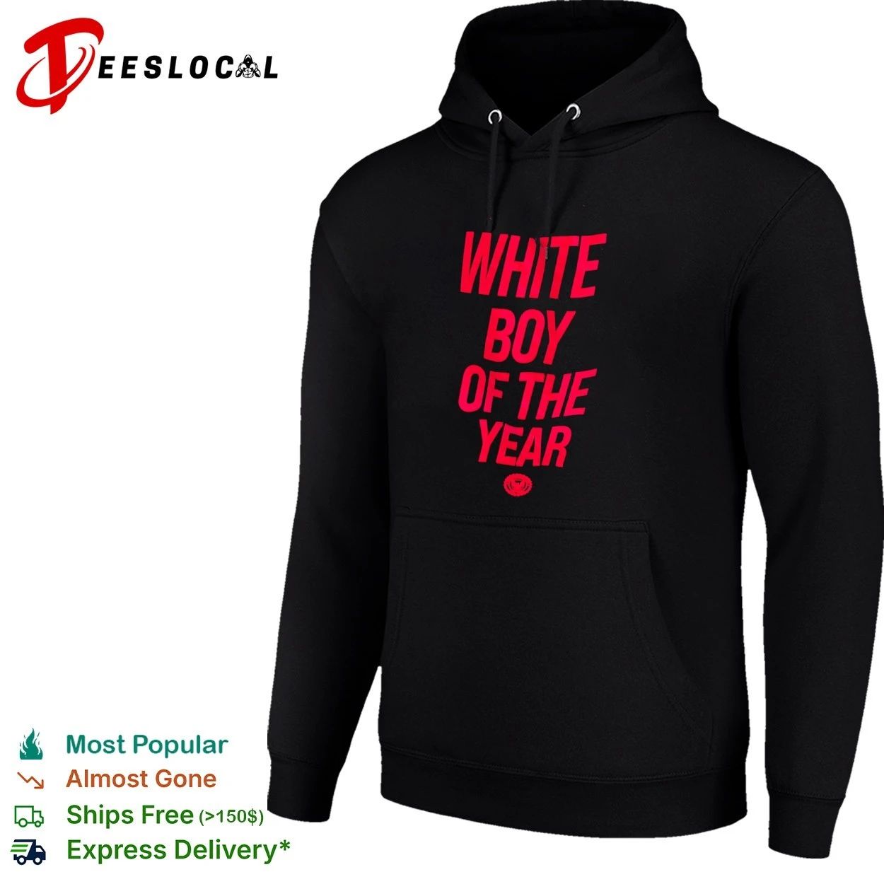 White Boy of the Year funny slogan humor T-shirt