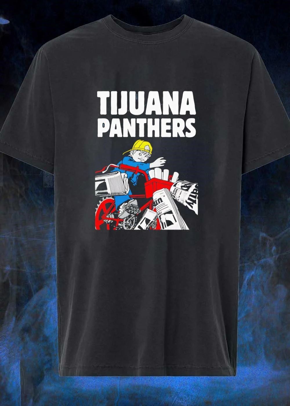 Paperboy Riding Bicycle Tijuana Panthers Shirt