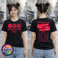 KPOP Premium Printed T-Shirt BTS Tour 2026 Front & Back Black Child Adult Teen