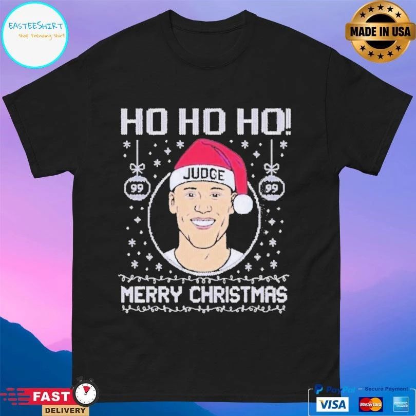 Ho Ho Ho Merry Christmas Aaron Judge Ugly Christmas 2025 T-shirts