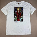 American Bible Society Shirt Mens L White Jesus Shepherd Religious Tee Faith