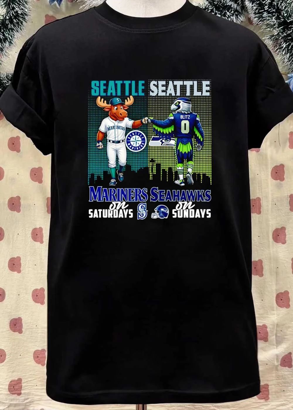 Mariners and Seahawks on Saturdays Sundays Seattle shirt