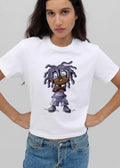 Black Toddler Purple Dreadlocks Glasses Camo Shorts Cartoon Caricature shirt