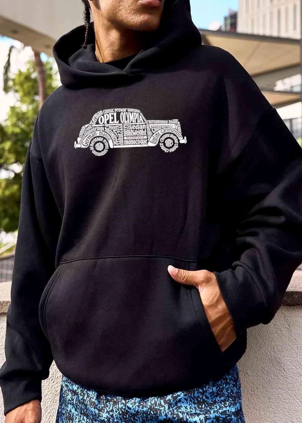 Opel Olympia German Classic Prewar Vintage Car Silhouette Word Cloud shirt