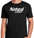 NATURAL LIGHT BEER Logo - T-Shirt Funny Drinking Alcohol Bar Party Joke Prank