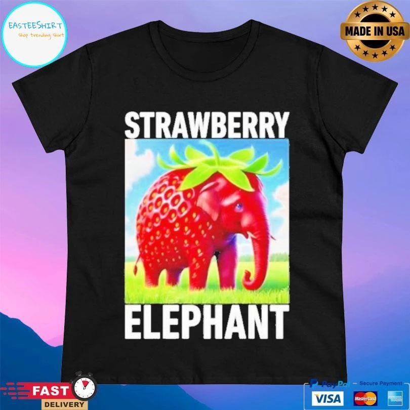 Strawberry Elephant Italian Brainrot Meme T-shirts
