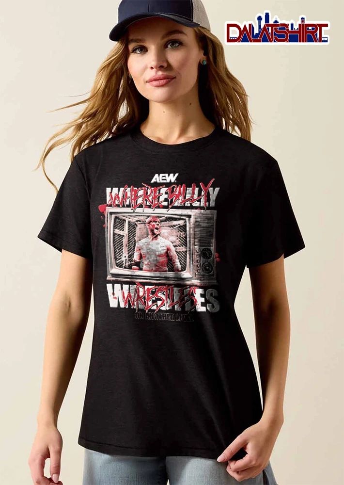 AEW Where Real Wrestles Where Will Wrestles On Another Level Will Ospreay Screaming Vintage Television shirt