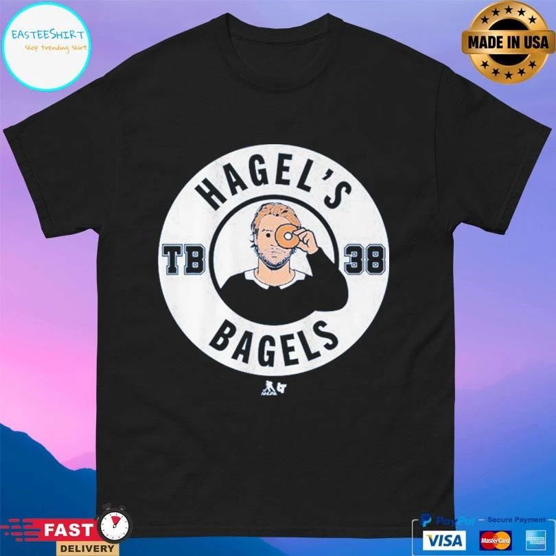 Tampa Bay Lightning Brandon Hagel Hagel’s Bagels Tb 38 Logo T-shirts