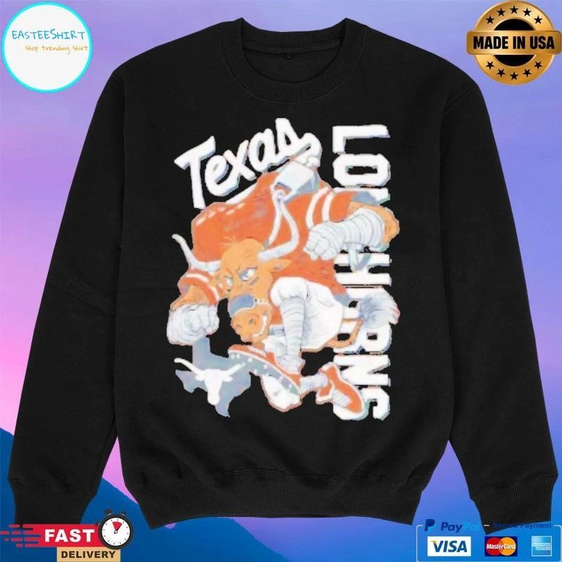 Texas Orange Texas Longhorns Sketched Mascot T-shirts
