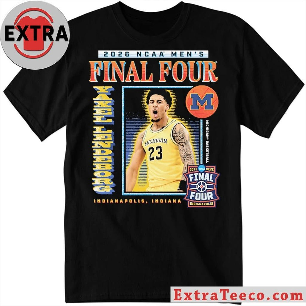 Original Michigan Wolverines Men’s Basketball Campus Ink Yaxel Lendeborg Final Four Logo 2026 T-Shirt – Top-Rated Gift for College Basketball Lovers