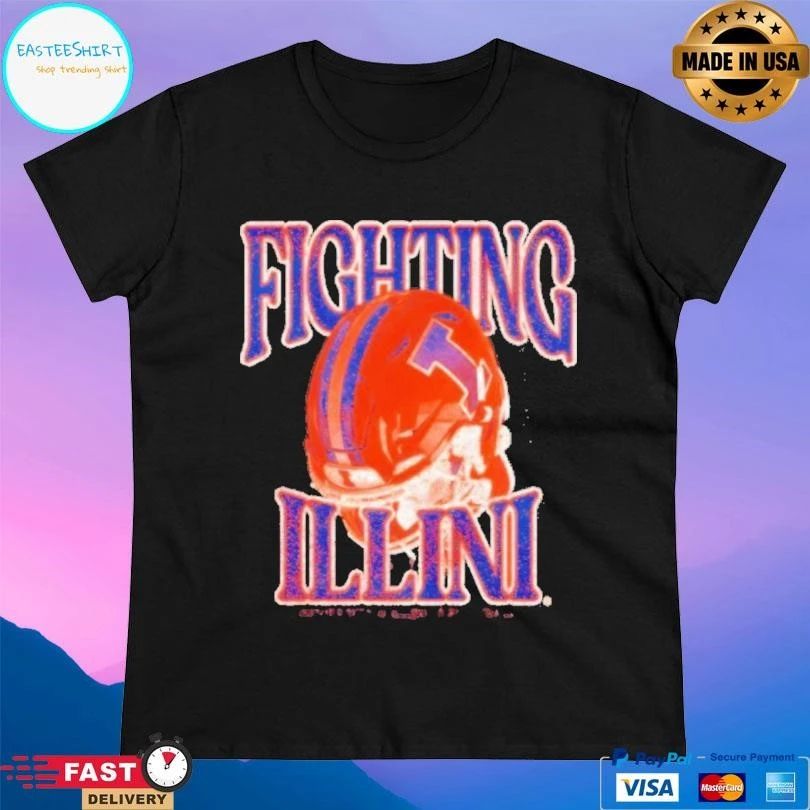 Fighting Illinois Football Helmet T-shirts