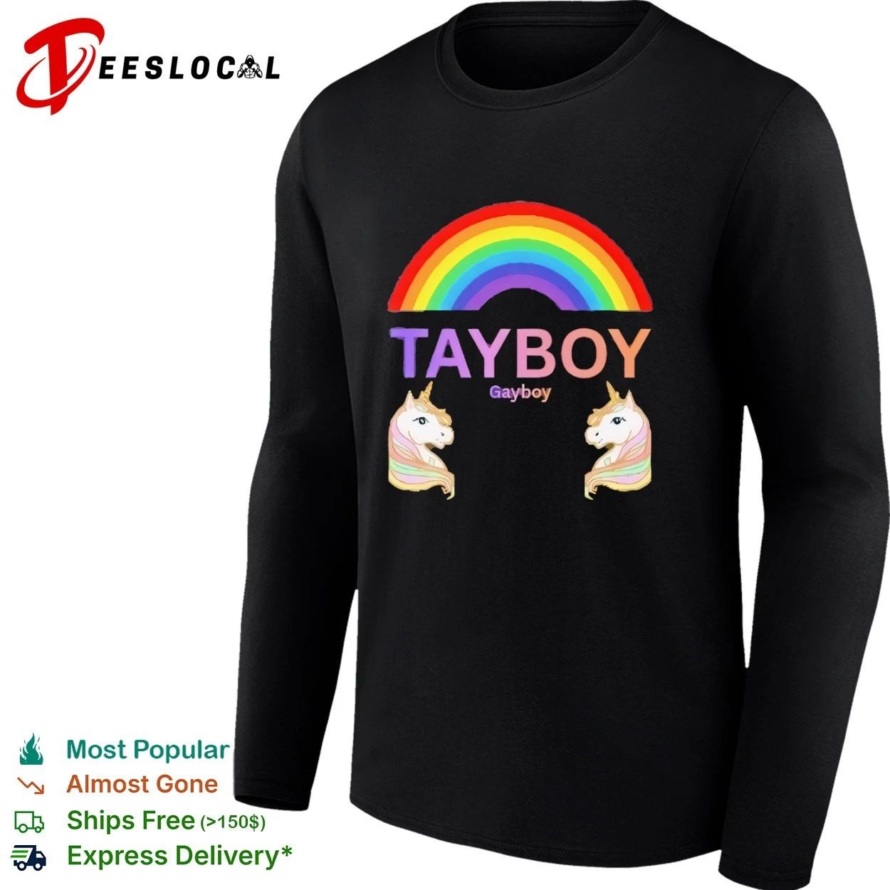 Tayboy Gayboy Unicorn Rainbow lgbtq gay pride T-shirt