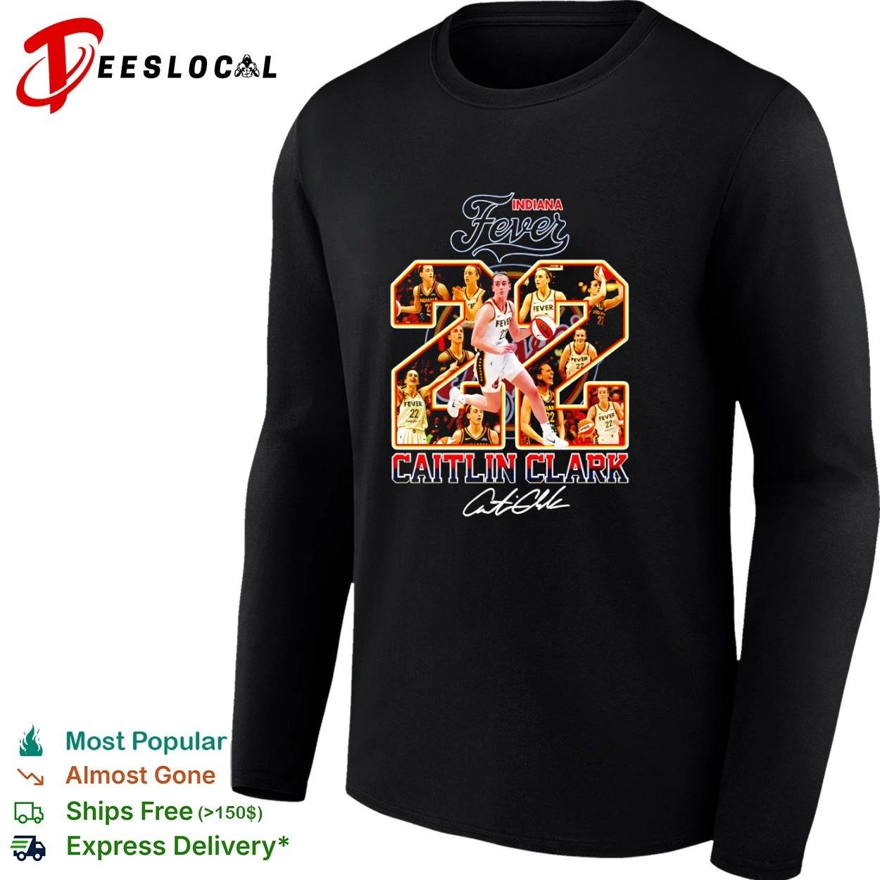 Caitlin Clark Indiana Fever 22 WNBA basketball T-shirt