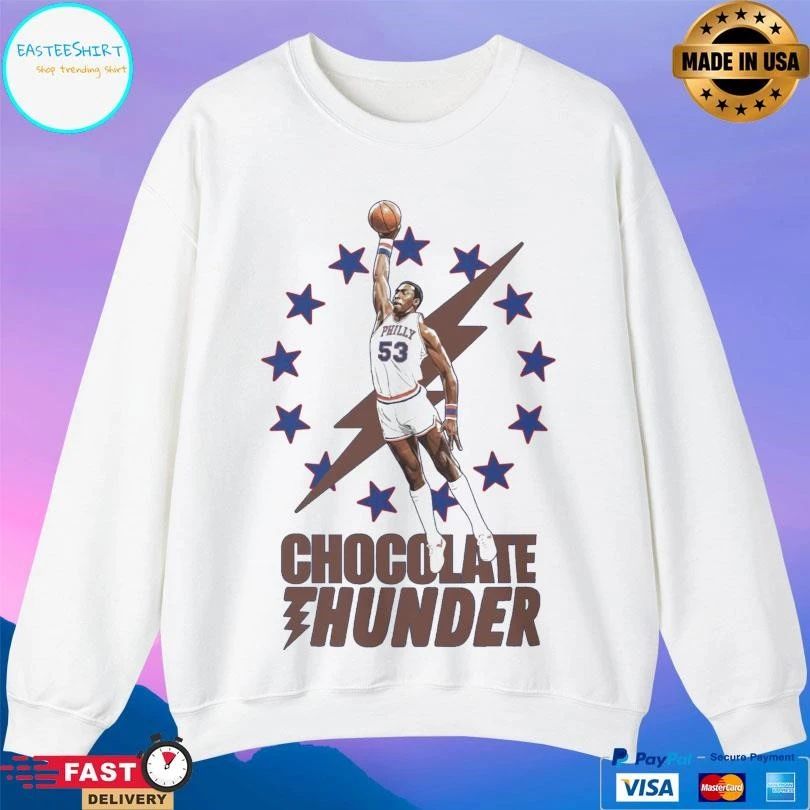 Chocolate Thunder 53 Philadelphia 76ers Basketball T-shirts