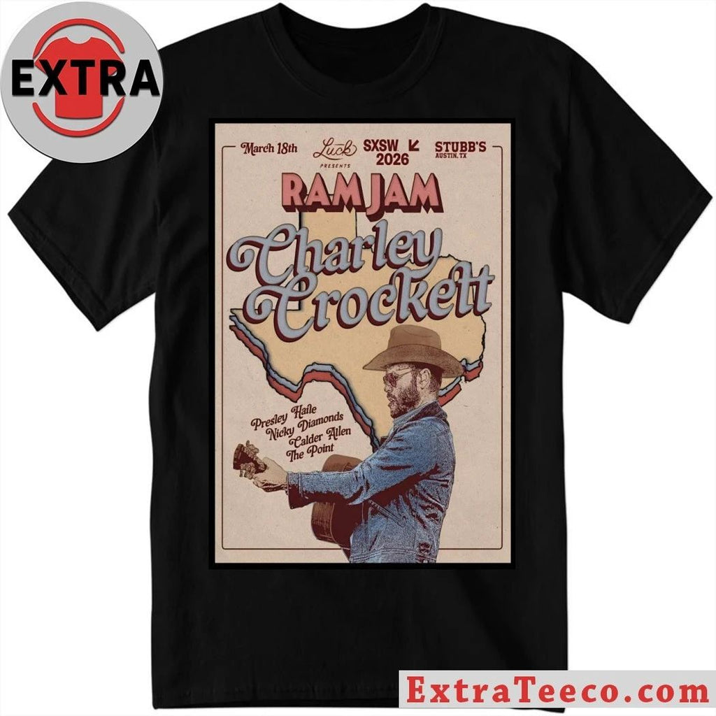 Charley Crockett Stubb’s In Austin TX 3 18 2026 Poster Shirt