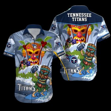 Personalized Tennessee Titans Tiki Wave Hawaiian Shirt