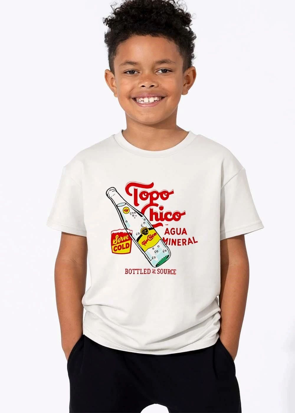 Topo Chico Serve Cold Agua Mineral Bottled At Source Vintage Carbonated Water Drawing shirt