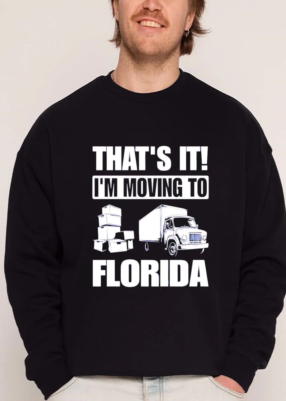 Thats It Im Moving To Florida Cargo Truck Stacked Cardboard Boxes shirt