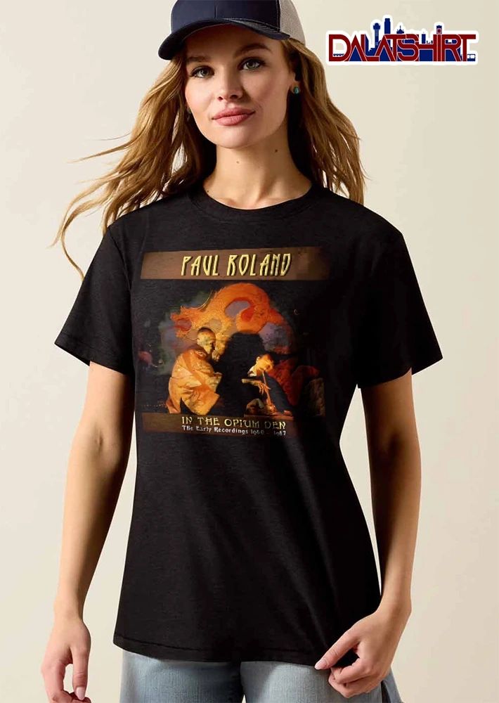Paul Roland In The Opium Den The Early Recordings 1980 1987 Opium Pipe Orange Dragon Painting shirt
