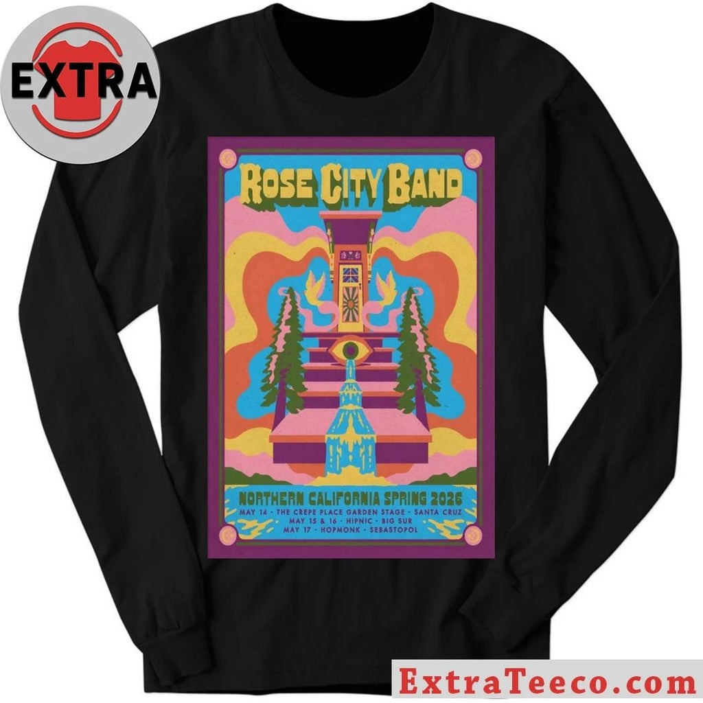 Rose City Band Northern California 2026 Spring Tour Poster Shirt