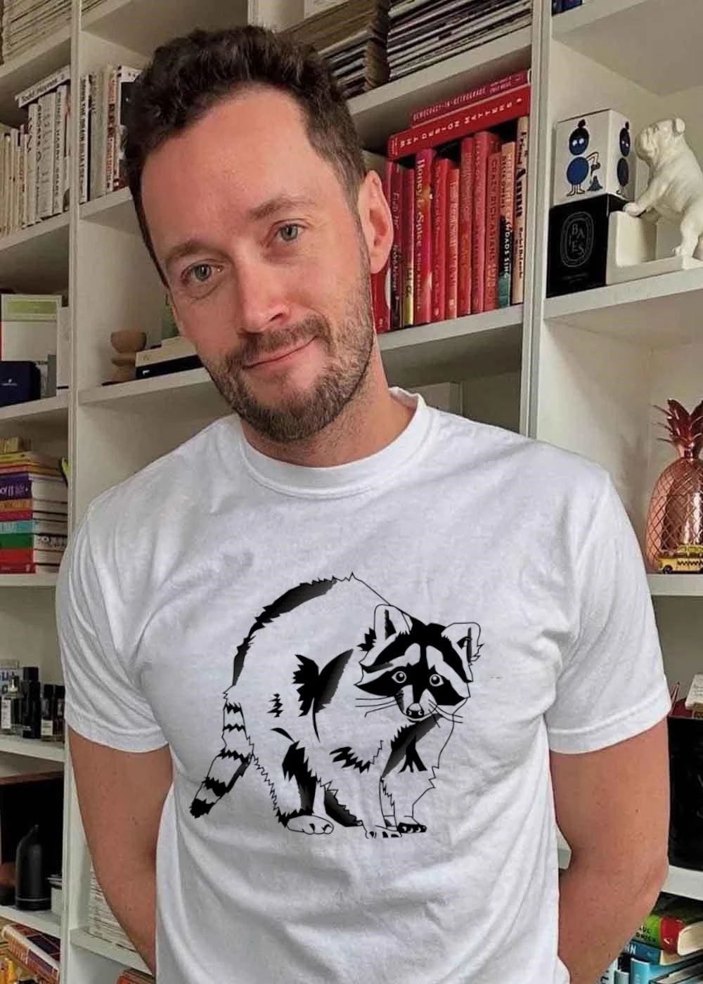 Raccoon Illustration Minimalist Graphic Style Unisex shirt