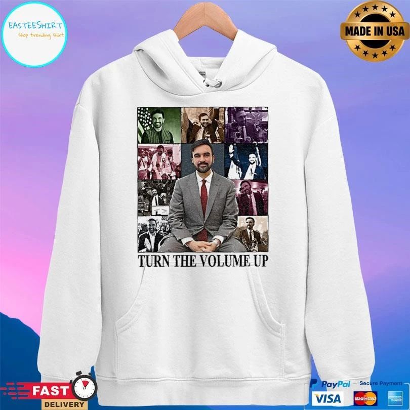 Zohran Mamdani Turn The Volume Up Nyc 2026 The Eras Tour Vintage T-shirts
