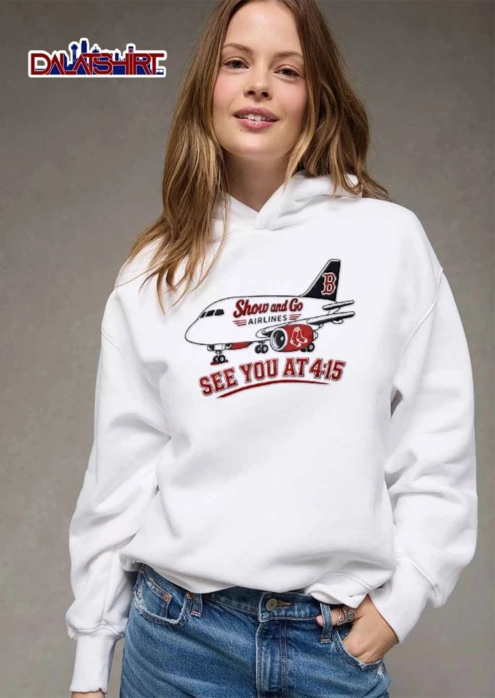 Boston Red Sox MLB Show And Go Airlines See You At 415 Cartoon Passenger Jet shirt