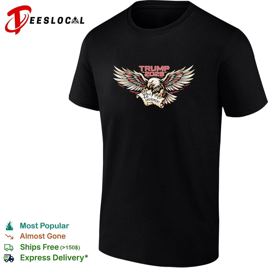 Trump 2028 22nd Amendment Eagle US Constitution T-shirt