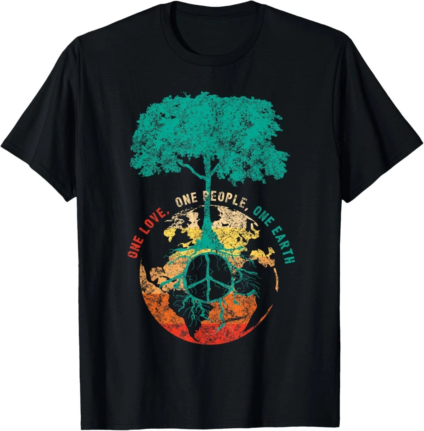 World Peace Tree Love People Peace Sign Earth Day Gift T-Shirt