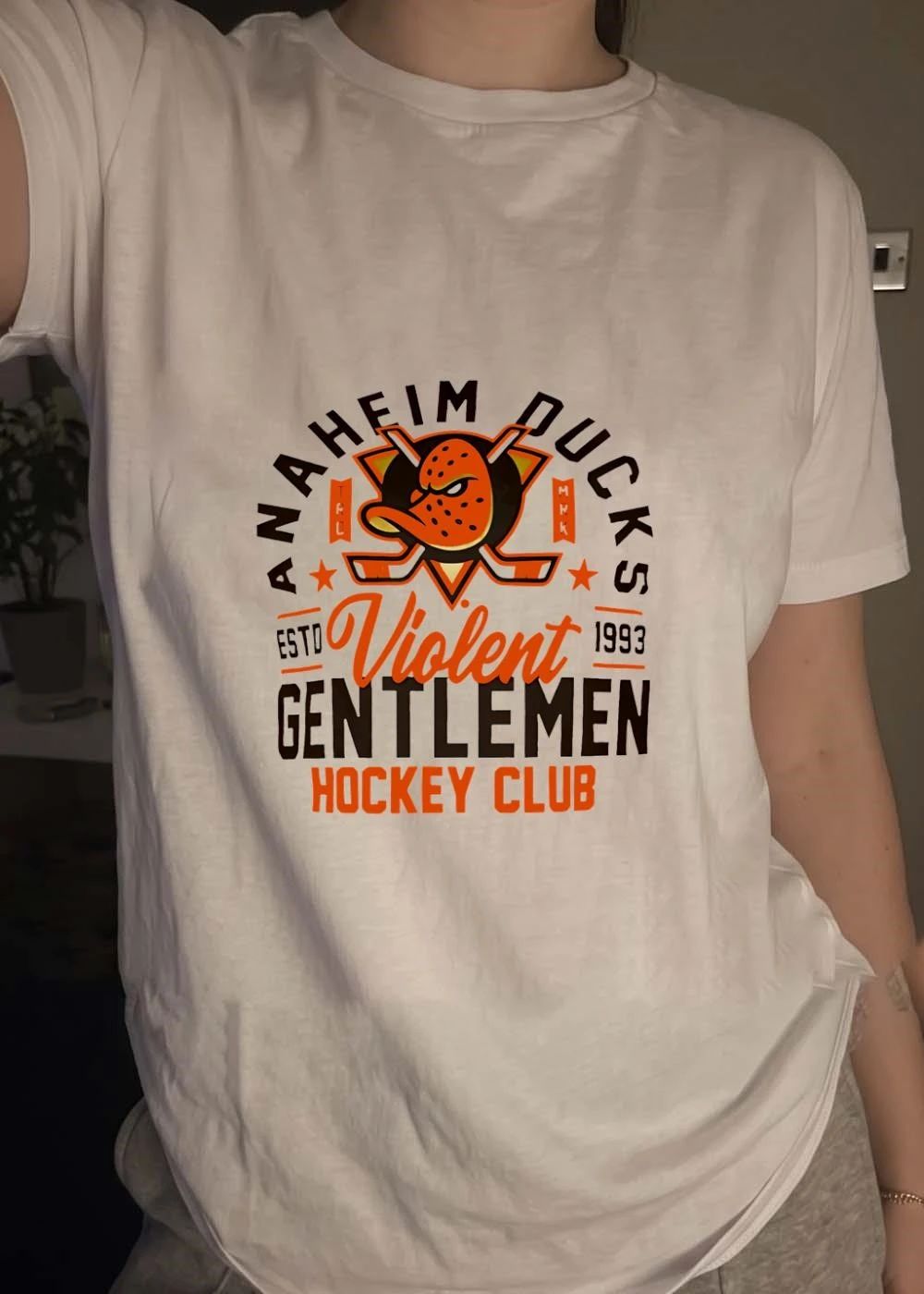 ESTD 1993 Anaheim Ducks Violent Gentlemen Hockey Club T-Shirt