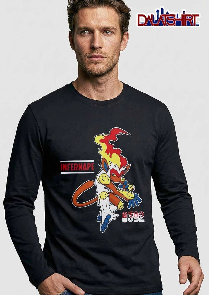 Infernape 0392 Flame Head Monkey Martial Arts Pose Cartoon shirt