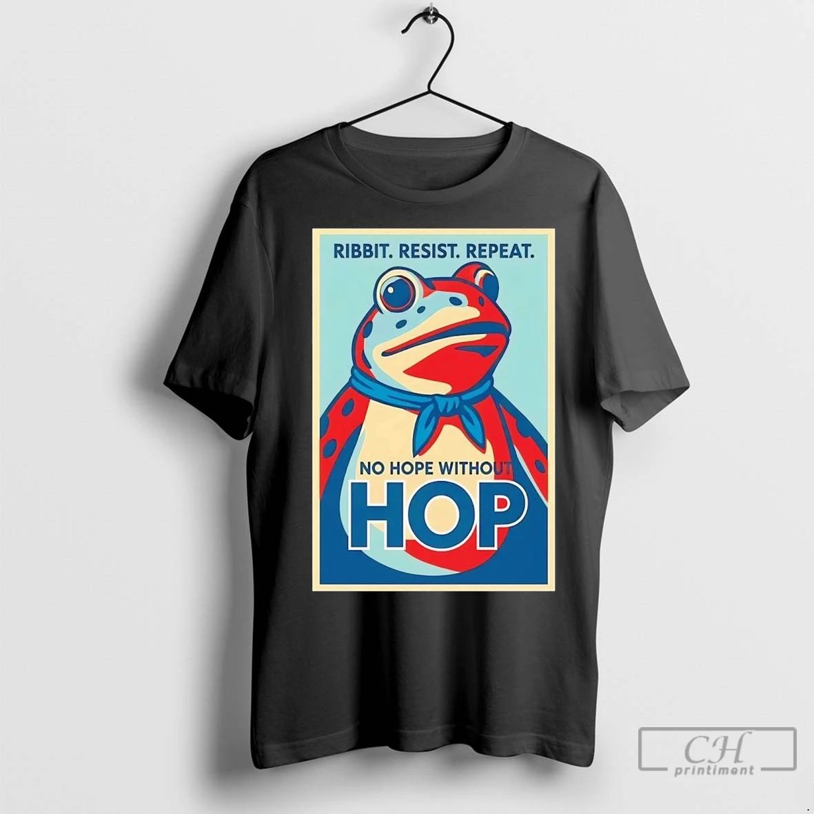 Premium Frog Ribbit Resist Repeat No Hope Without Hop