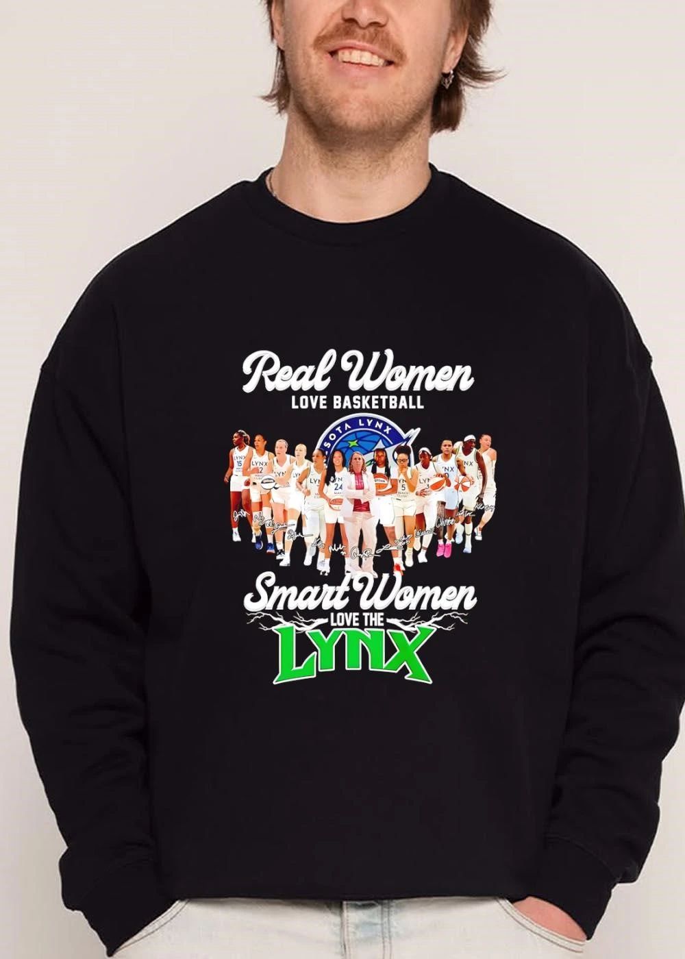 Minnesota Lynx WNBA Real Women Love Basketball Smart The Team Photo Coach Players shirt