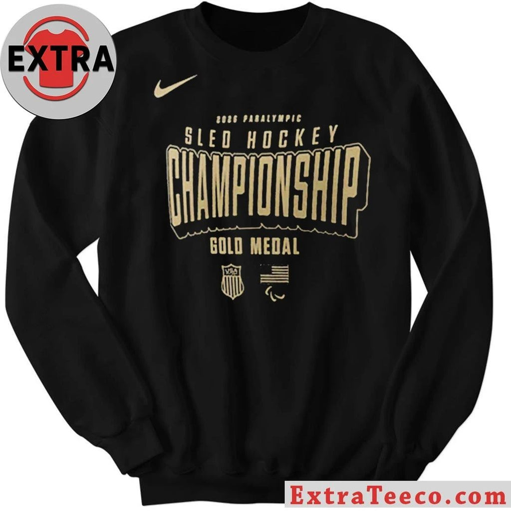 Original 2026 U. S. Paralympic Sled Hockey Team Championship Logo Shirt