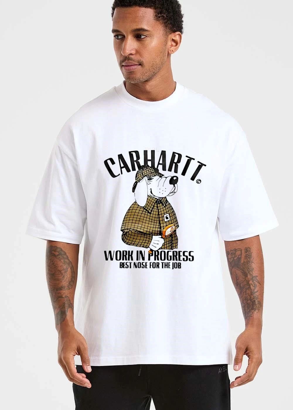 Carhartt Work In Progress Cartoon Hound Detective Dog shirt