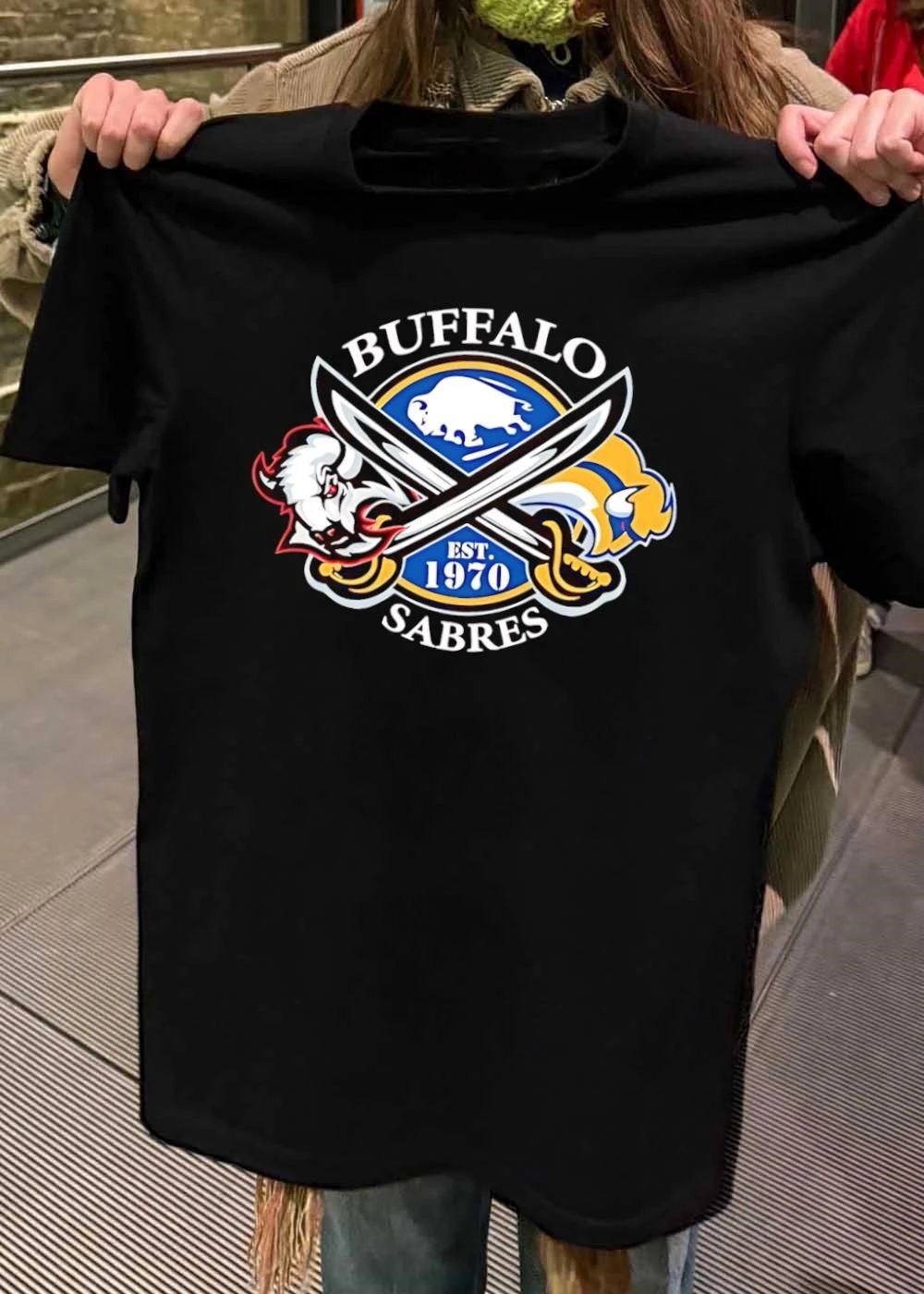 Buffalo Sabres est 1970 Crossed Sabers Logo T-Shirt