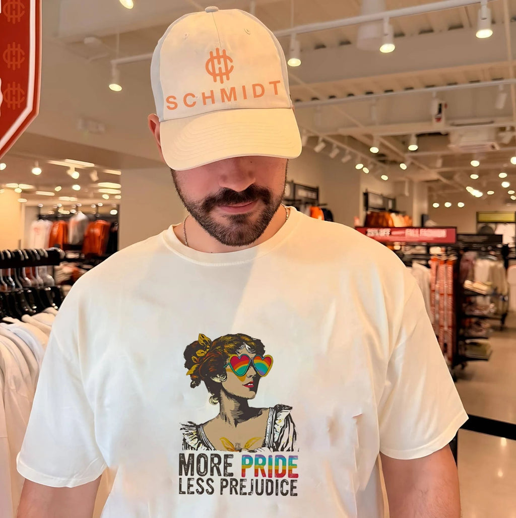 More Pride Less Prejudice LGBTQ Rainbow Heart Sunglasses shirt