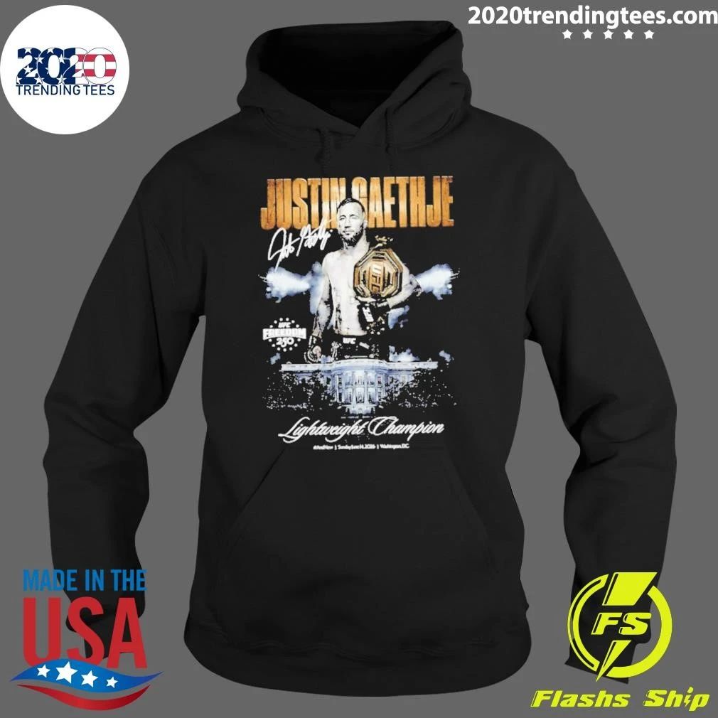 Justin Gaethje Ufc Freedom 250 Lightweight Champion Signature Shirt