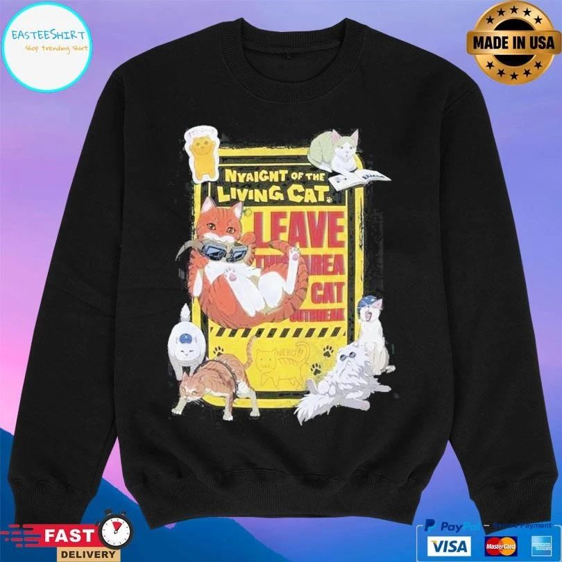 Nyaight Of The Living Cat Group T-shirts