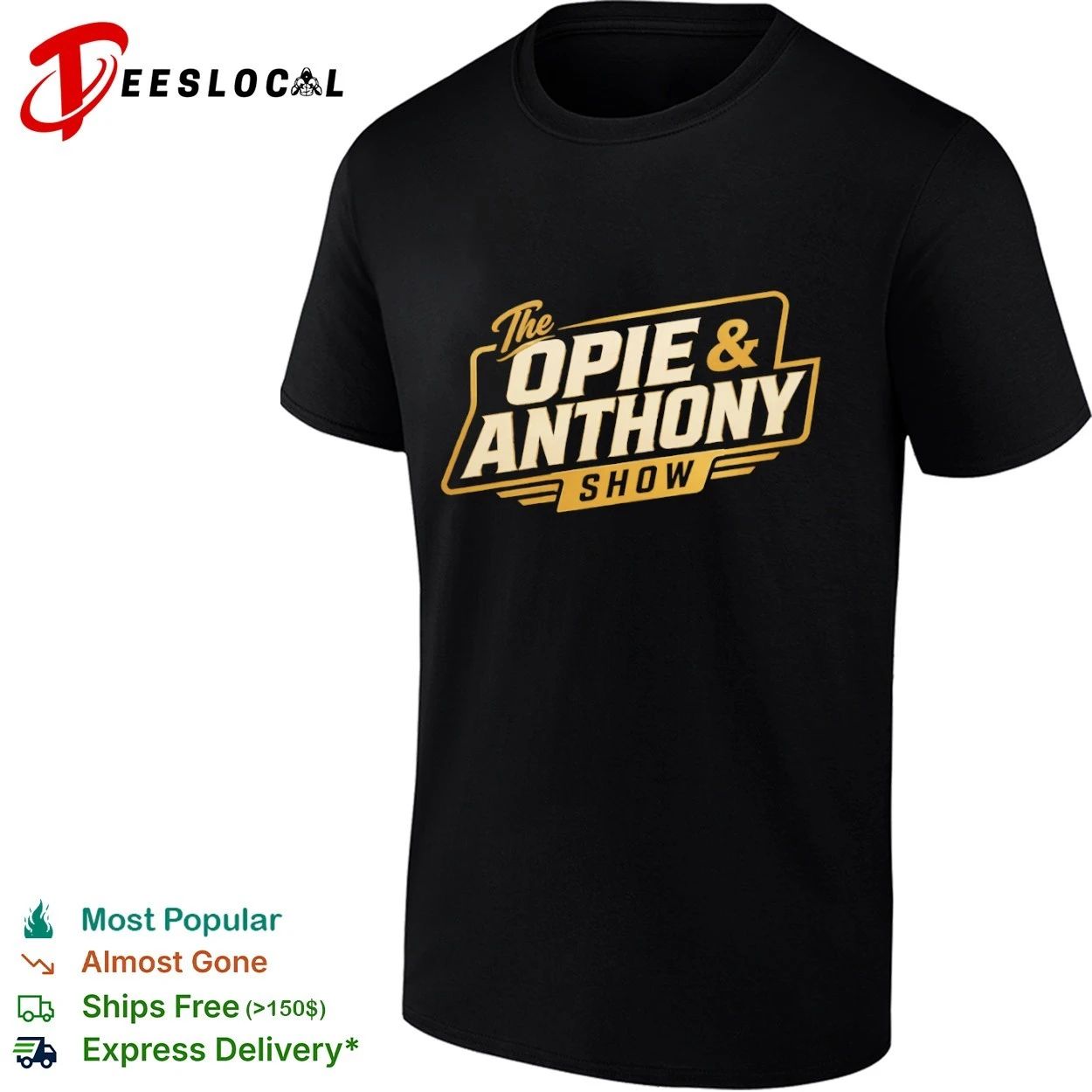 The Opie & Anthony Show Gold Edition Retro Radio Show Logo T-shirt