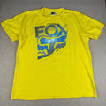 Fox Shirt Mens Large Yellow Motocross Racing Graphic Logo Sports Tee