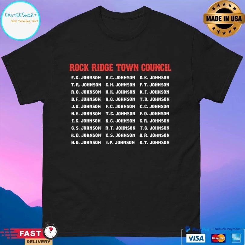 Rock Ridge Town Council T-shirts