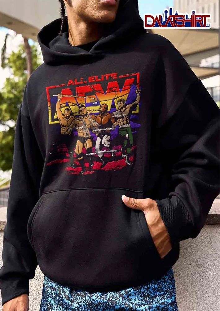 AEW All Elite Wrestling Jon Moxley MJF Swerve Strickland Will Ospreay Cartoon Wrestlers Group shirt