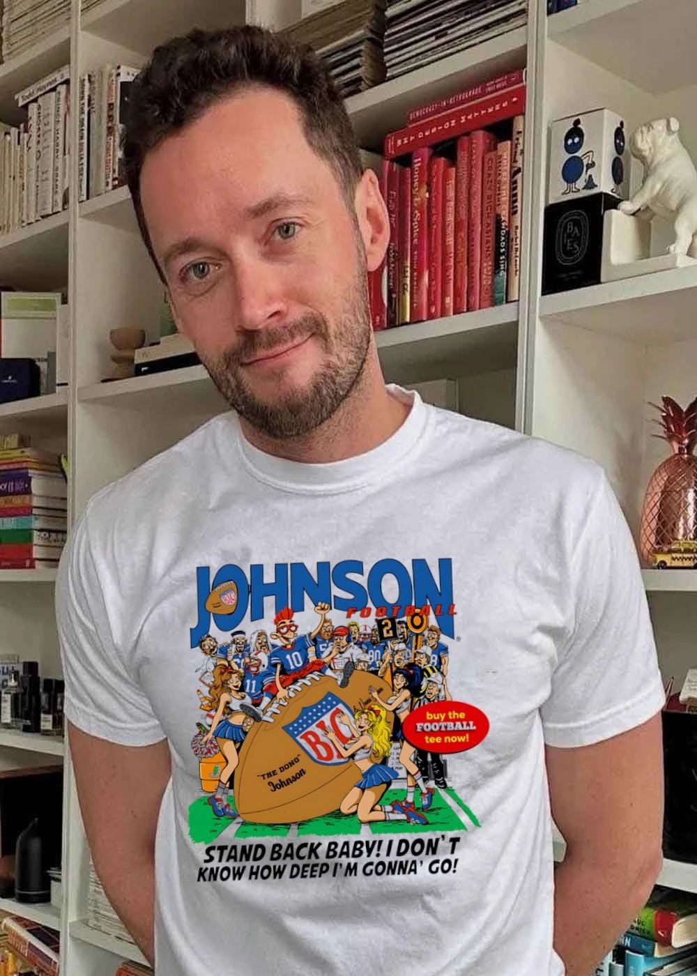 Big Johnson Stand Back Baby Football T-Shirt