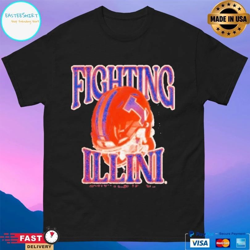 Fighting Illinois Football Helmet T-shirts